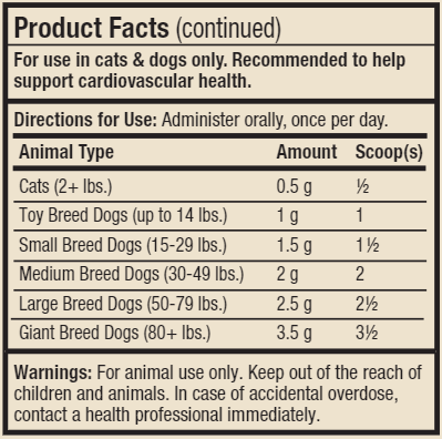 Heart Health for Cats and Dogs (Dr. Mercola) Dosage