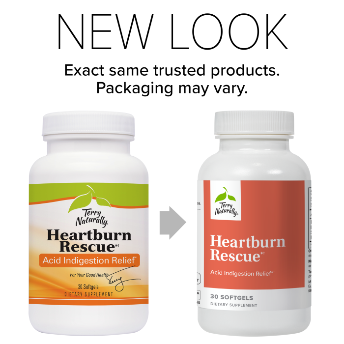 Heartburn Rescue Terry Naturally new look