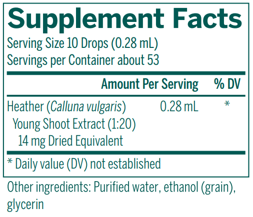 Heather Young Shoot supplement facts Genestra