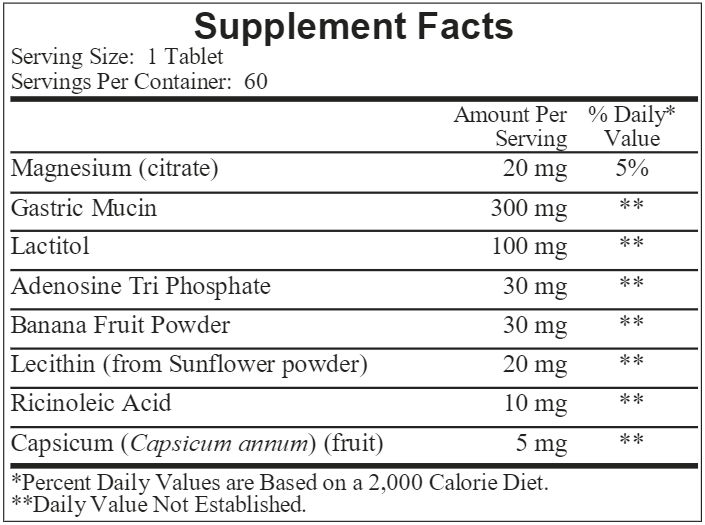 Helicobactrin (Ecological Formulas) Supplement Facts