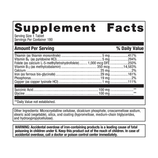 hemagenics (metagenics) supplement facts