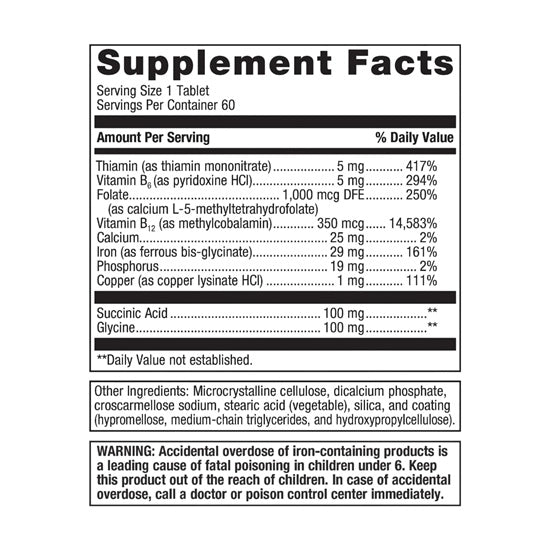 hemagenics (metagenics) supplement facts