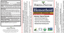 hemorrhoid extra strength (forces of nature) label