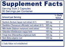 hepafem vitanica supplement facts