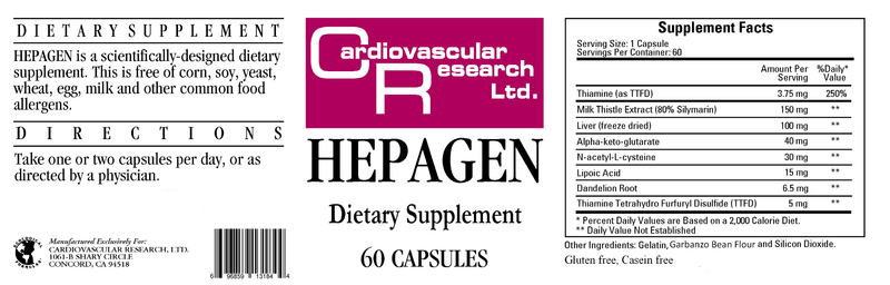Hepagen (Ecological Formulas) Label