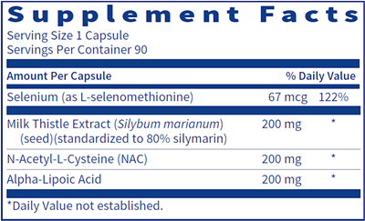 HepatoThera Forté (Klaire Labs) Supplement Facts