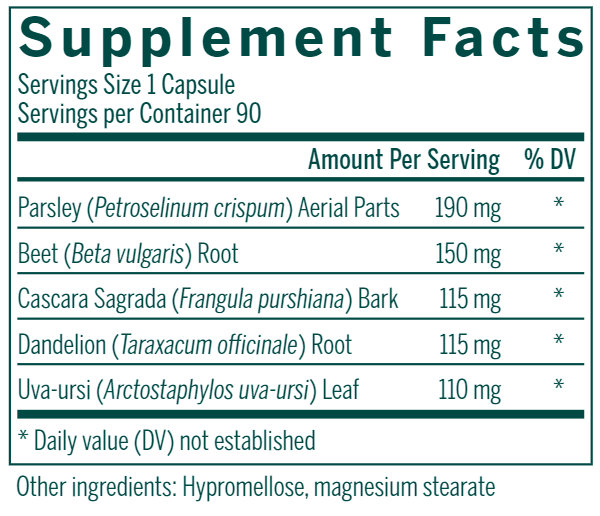 Herbotox Capsules supplement facts Genestra