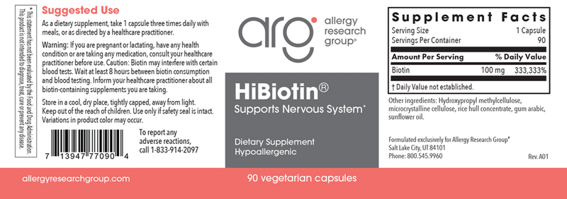 hibiotin allergy research group label