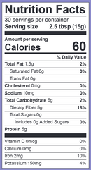flax seed powder (omega nutrition) nutrition facts