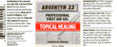 silver first aid gel argentyn 23 label