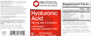 hyaluronic acid 100 mg (protocol for life balance) label