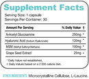 hyaluronic acid+msm+nag+gse (hyalogic) supplement facts