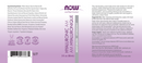 hyaluronic acid creme am (now foods) label