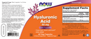 hyaluronic acid with msm (now foods) label