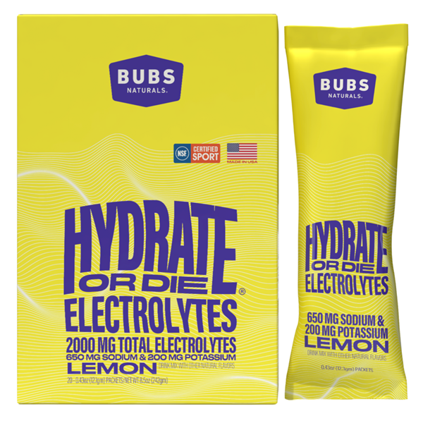 hydrate or die electrolytes bubs naturals