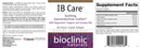 IB care bioclinic naturals label