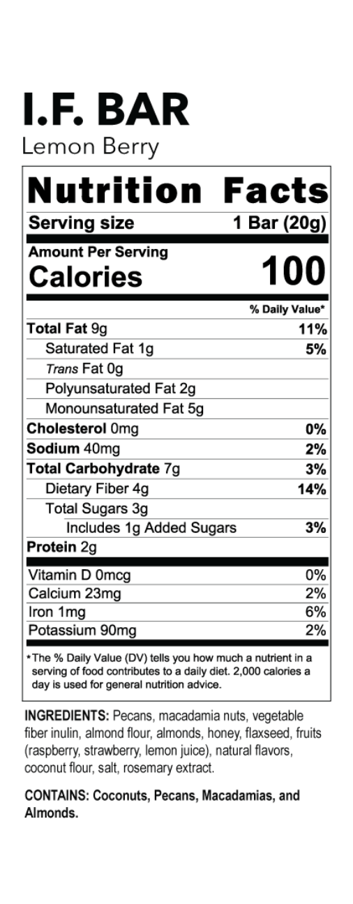 IF bar nutrition facts