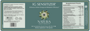 ig sensitizer natura health products label