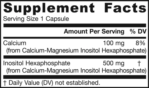 IP 6 500 mg Jarrow Formulas supplement facts
