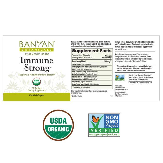Immune Strong (Banyan Botanicals) Label