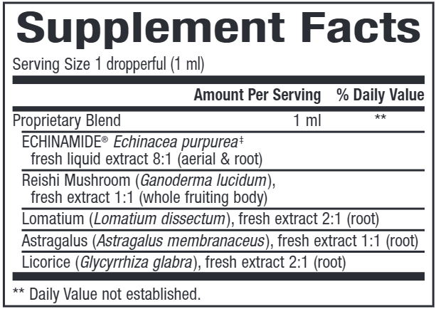 ImmuneAlign Liquid (Bioclinic Naturals) Supplement Facts