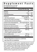 immune intensive (seeking health) supplement facts