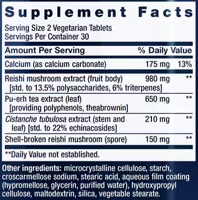 immune senescence protection formula (life extension) supplement facts