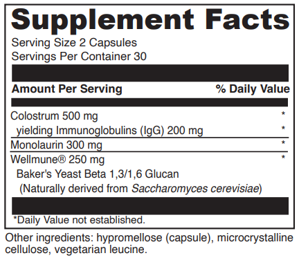 immuno benefits davinci labs supplement facts