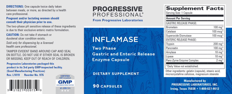 Inflamase (Progressive Labs) Label