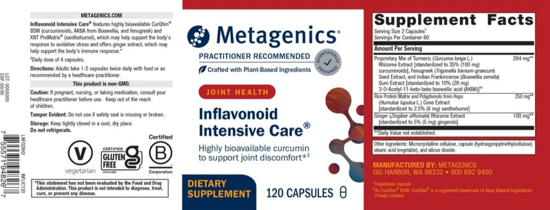 inflavonoid intensive care (metagenics) label