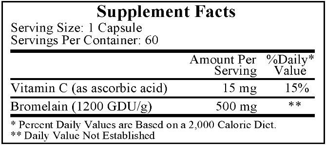Inflazyme (Ecological Formulas) Supplement Facts
