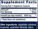 inositol caps (life extension) supplement facts