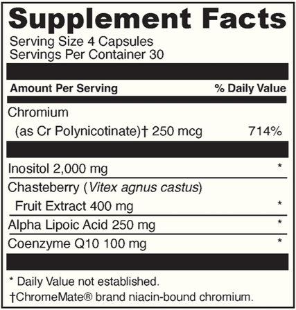 Inositol + Vitex Plus (DaVinci Labs) Supplement Facts
