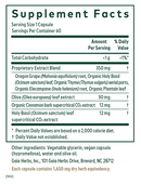 intestinal fungal balance gaia herbs pro supplement facts