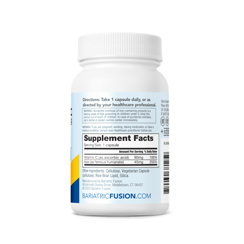 Iron Capsule with Vitamin C 45 mg (Bariatric Fusion)
