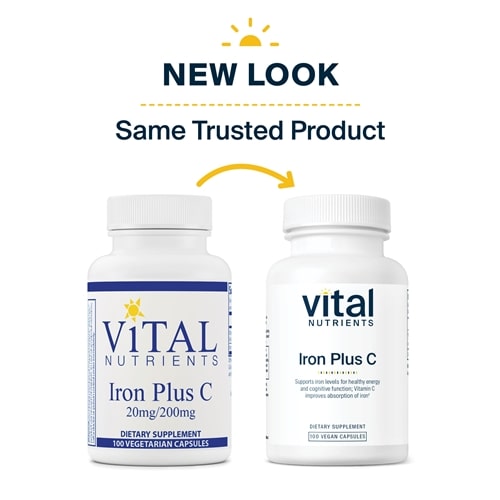 Iron Plus C Vital Nutrients new look