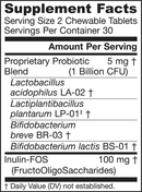 jarro-dophilus kids 1 billion cfu jarrow formulas supplement facts
