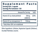 vitamin d3 + k2 vital nutrients supplement facts