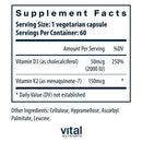 vitamin d3 + k2 vital nutrients supplement facts