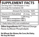 liposomal k2+d3 (vinco) supplement facts