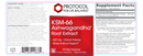 ksm-66 ashwagandha root extract (protocol for life balance) label
