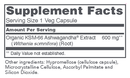 ksm-66 ashwagandha root extract (protocol for life balance) supplement facts