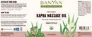 kapha massage oil banyan botanicals label