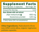 kava capsules (herb pharm) supplement facts