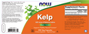 kelp 325 mcg (now foods) label