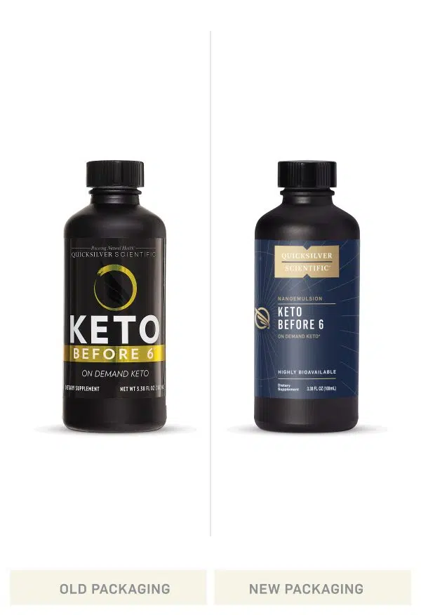 Keto Before 6 Quicksilver Scientific new packaging