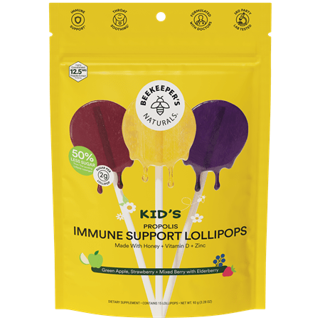 kid’s propolis soothing lollipops beekeeper's naturals