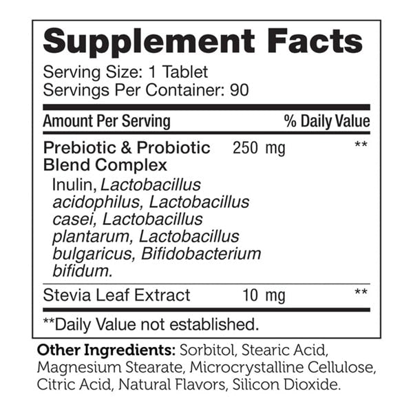 Kidophilus Plus Supplement Facts Label