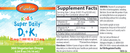 kids super daily d3 & k2 carlson labs label