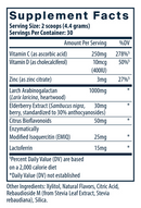 kids berry brave immune powder (vital nutrients) supplement facts